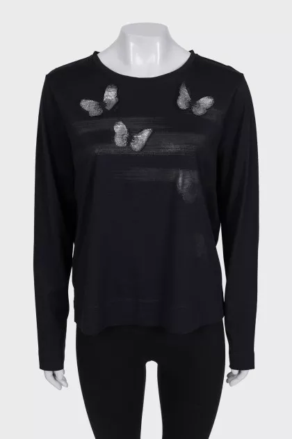 Black long sleeve with print