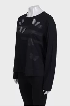 Black long sleeve with print