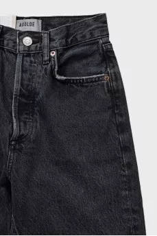 Dark gray straight fit jeans with tag