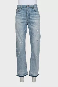 Men's wide-leg jeans with embellishments