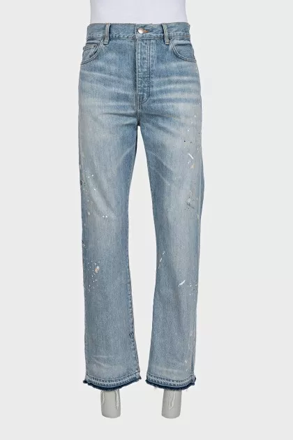 Men's wide-leg jeans with embellishments