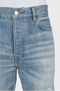 Men's wide-leg jeans with embellishments