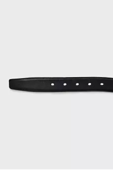 Cassandre leather belt with signature buckle