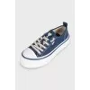 Blue sneakers with a chunky sole
