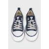 Blue sneakers with a chunky sole