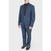 Men's blue checked suit