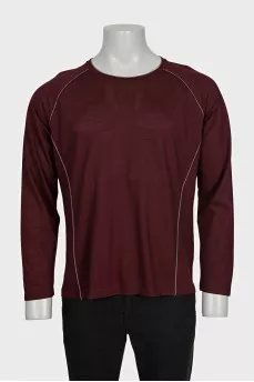 Men's red wool jumper