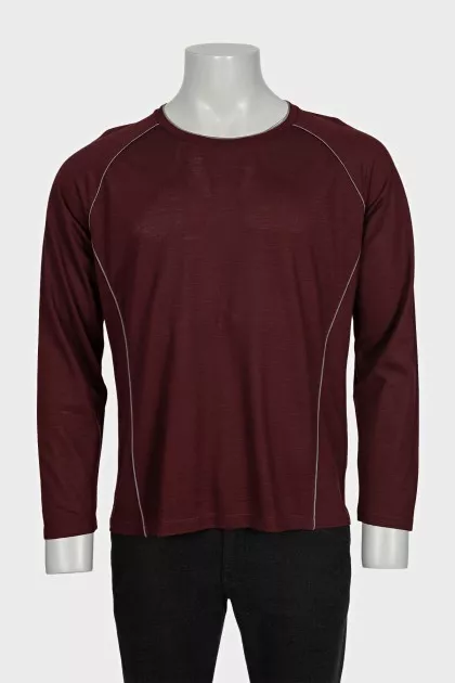 Men's red wool jumper