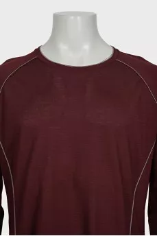Men's red wool jumper