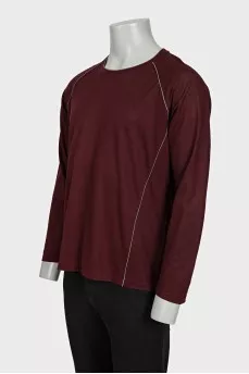 Men's red wool jumper
