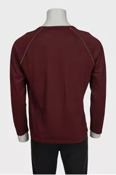 Men's red wool jumper