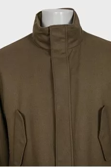 Men's green cashmere coat