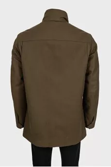 Men's green cashmere coat