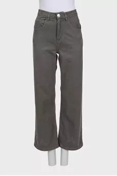 Серые джинсы wide leg fit 