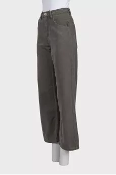 Серые джинсы wide leg fit 