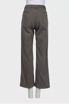 Серые джинсы wide leg fit 