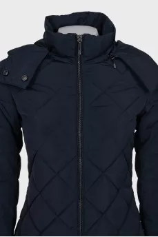 Blue quilted fitted jacket