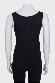 Black tank top with wide straps