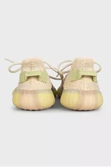 Бежевые текстильные кроссовки Yeezy Boost 350 V2