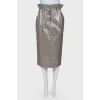 Silver straight skirt