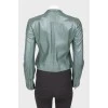 Pearl green leather jacket