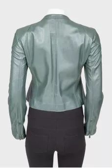 Pearl green leather jacket