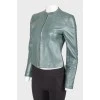Pearl green leather jacket