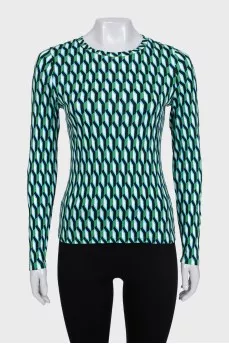 Green slim-fit jumper