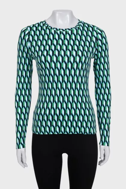 Green slim-fit jumper