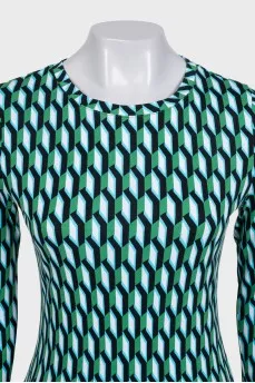 Green slim-fit jumper