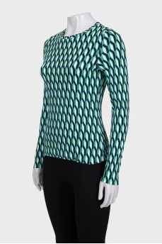 Green slim-fit jumper