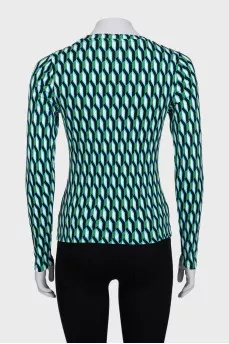Green slim-fit jumper