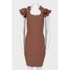 Brown viscose dress