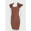 Brown viscose dress