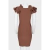 Brown viscose dress