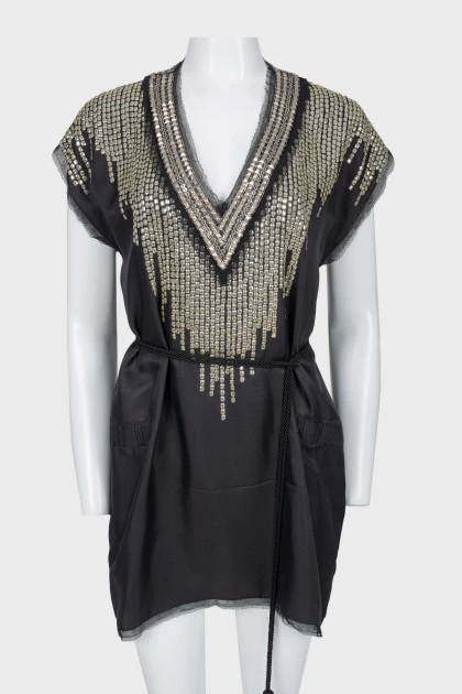 Metallic sequins tunic