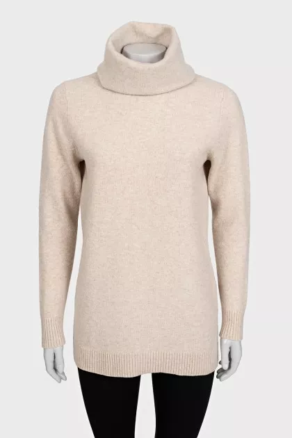 Beige turtleneck sweater