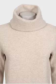 Beige turtleneck sweater