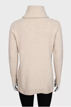 Beige turtleneck sweater