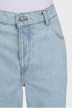 Light blue straight leg jeans with tag