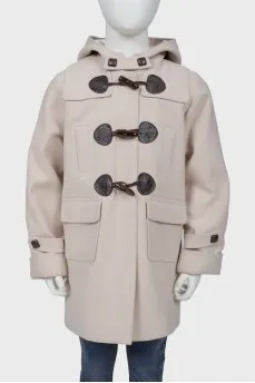 Milk colored children's coat
