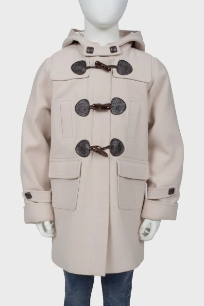 Milk colored children's coat