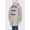 Milk colored children's coat