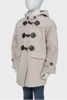 Milk colored children's coat