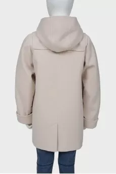 Milk colored children's coat