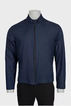 Men's dark blue straight-cut jacket
