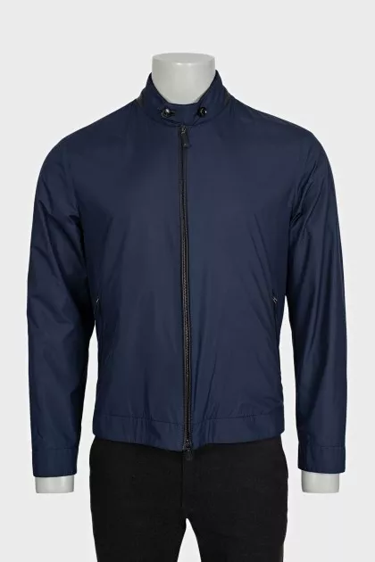 Men's dark blue straight-cut jacket