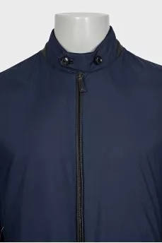 Men's dark blue straight-cut jacket