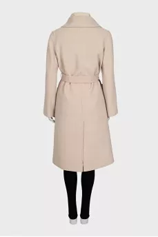 Wool coat with a buttoned vest