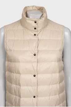 Wool coat with a buttoned vest